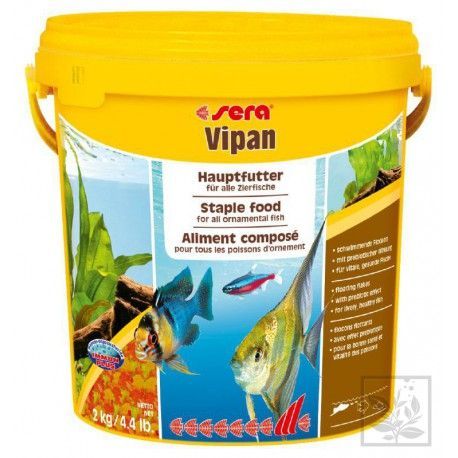 Pokarm podstawowy dla ryb ozdobnych Vipan duże płatki 10l Sera