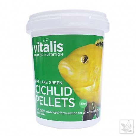Rift Lake Cichlid Pellets Green S 1,5mm 300g/500ml Vitalis