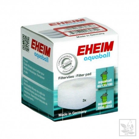 Drobna wkładka filtracyjna biała do filtrów Aquaball 60-180, Biopower, 3 sztuki Eheim
