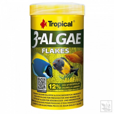 3-Algae Flakes 100 ml Tropical